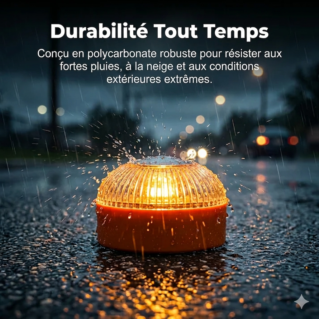 feu de détresse routier à LED avec base magnétique
