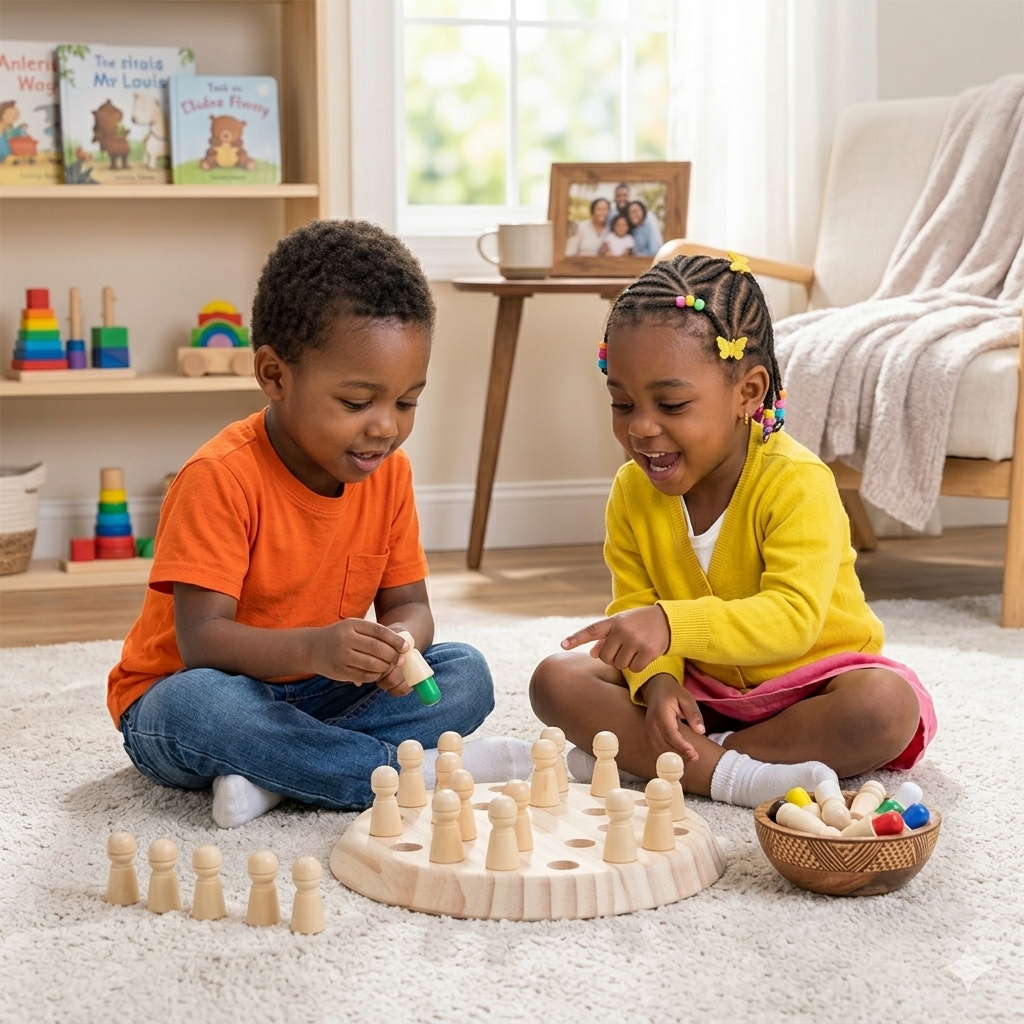 ✨Cadeaux pour enfants🎁Jeu d'échecs en bois Memory Match Stick