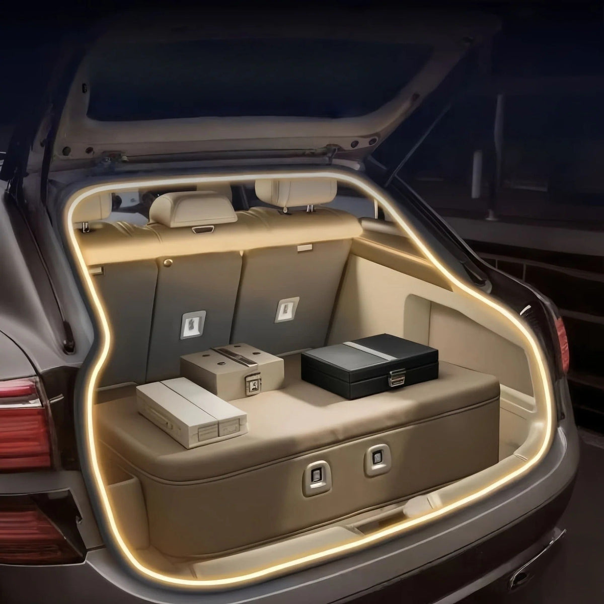Éclairage d'Ambiance LED Dynamique pour Coffre de Voiture