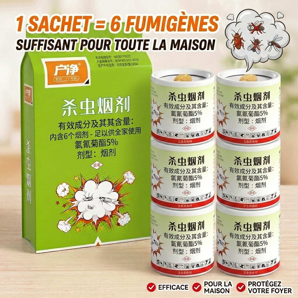 Insecticide fumigène puissant à base d'herbes 6 pièces